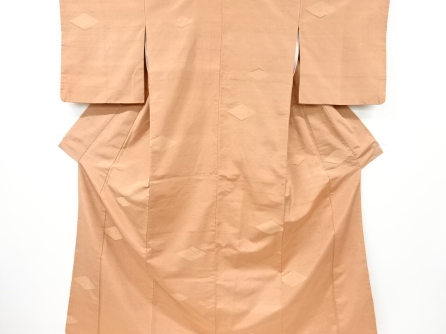 JAPANESE KIMONO / ANTIQUE KIMONO / SILK / FUSHI TSUMUGI / WOVEN RHOMBUS